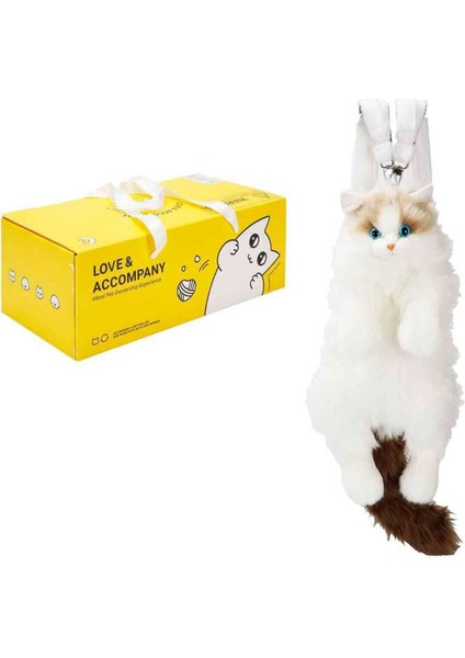 B&d Büyük Kedi Sırt Çantası Beyaz-Kahverengi BD-CAT008