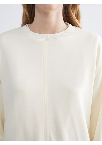 Yeni Sezon Bisiklet Yaka Kadın Sweatshirt modelleri