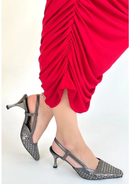 Xmpdby Sione Platin Cilt Topuklu Ayakkabı (Numara: 37) fiyatları