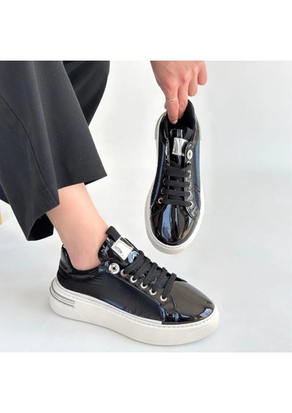 Xmpdby Hley Siyah Rugan Paraşüt Detaylı Bağcıklı Spor Ayakkabı (Numara: 37) fırsatları