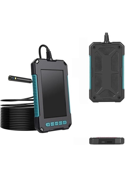 Çift Kameralı 10 mt Hafıza Kart Destekli Sert Kablo Yılan Endoskop Kamera 5.5 mm 4.3 Inc fiyatları