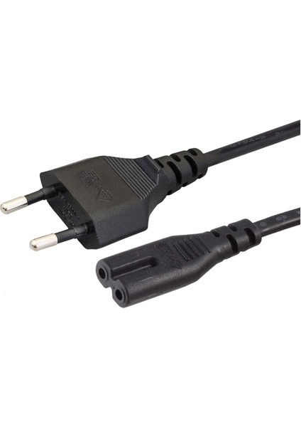 Avrupa Ab 2- Yuvalı Yazıcı Güç Kablosu Kablosu, Polarize Olmayan (IEC-320-C7 - Cee 7/16) Avrupa Seyahati Için Tv, Yazıcı, Şarj Cihazları, Ps4 Oyun Konsolu ve Daha Fazlası ile Çalışır