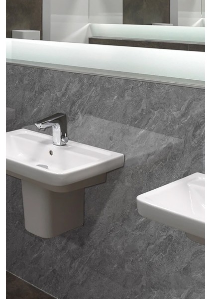 Gri Mermer Desenli Plastik Duvar Sticker Duvar Kağıdı Şık Zarif 60X30 Duvar Kağıdı 1 Adet modelleri