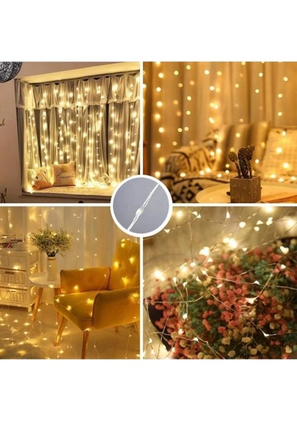 8 Fonksiyonlu Peri Perde LED Uzaktan Kumandalı Günışığı Perde Peri LED (3 mt x 3 Mt) indirimleri