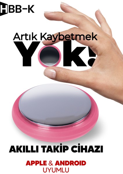 Plus Tag Android & Ios Uyumlu Airtag Akıllı Gps Takip Cihazı (Soft Pink)