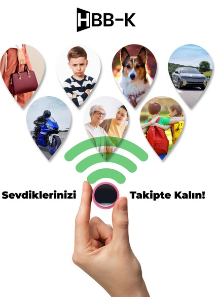 Plus Tag Android & Ios Uyumlu Airtag Akıllı Gps Takip Cihazı (Soft Pink) fırsatları