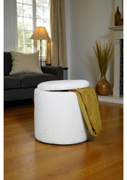 Puf Teddy Kuzu Tüy Kumaş Sandıklı Silindir Çok Amaçlı Puf Koltuk Bench Tabure Sehpa fiyatları