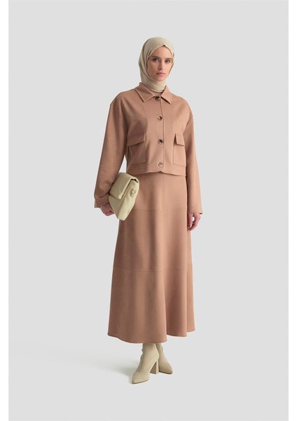 Ceketli Süet Takım 25KD1703 Taba fiyatları