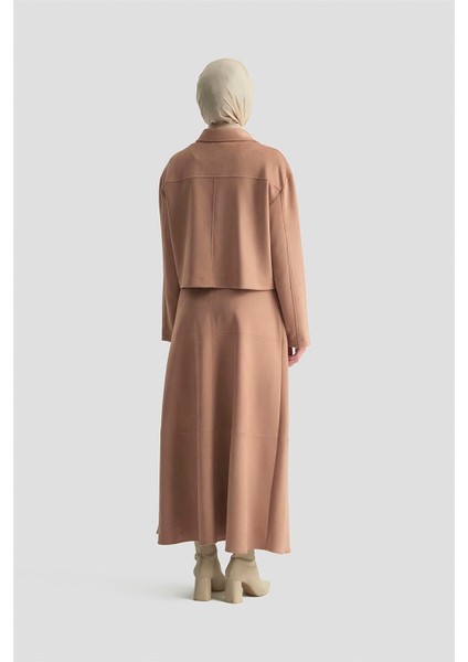 Ceketli Süet Takım 25KD1703 Taba
