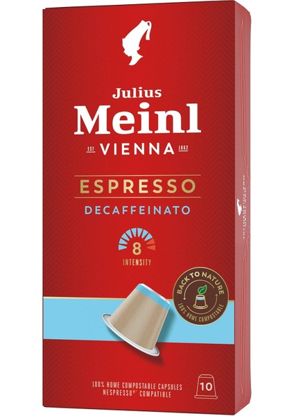 Julius Meinl Espresso Decaf Kafeinsiz Kapsül Kahve 10 Adet Biodegradable fiyatları
