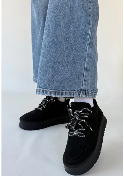 Xmpdby Muden Siyah Süet Bağcıklı Bot (Numara: 37)