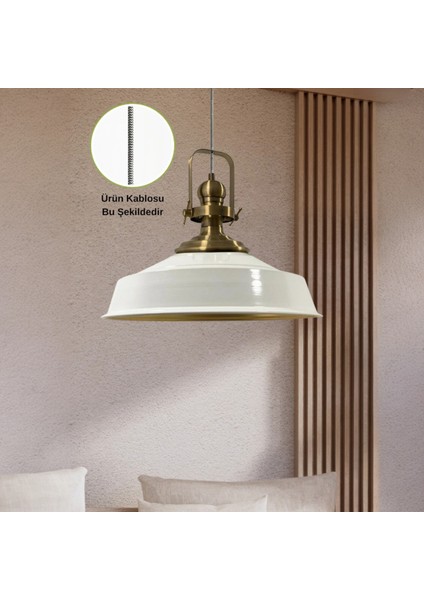 Asaletli Ütü Kablo Tekli Avize Eskitme Başlık Retro Sarkıt Lamba Okul Kuaför Salon Avizeleri