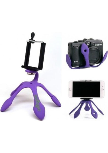 5 Ayaklı Portatif Telefon Tutucu Telefon Tutacağı Tutacak