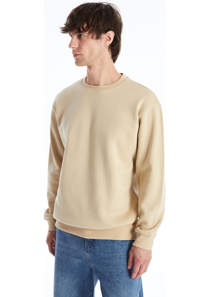 Yeni Sezon Bisiklet Yaka Uzun Kollu Erkek Kalın Sweatshirt fiyatları