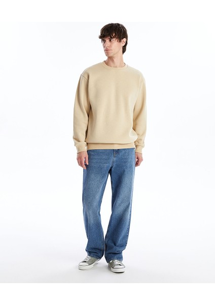 Yeni Sezon Bisiklet Yaka Uzun Kollu Erkek Kalın Sweatshirt modelleri