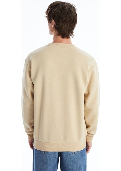 Yeni Sezon Bisiklet Yaka Uzun Kollu Erkek Kalın Sweatshirt indirimleri