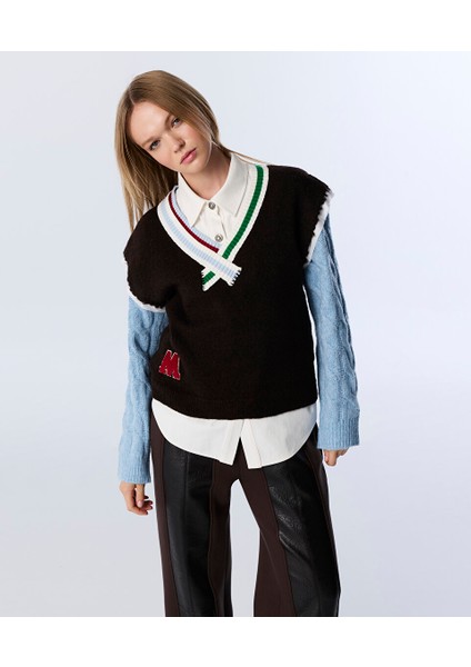 COLORBLOCK RAW EDGE SÜVETER TW6250050148074