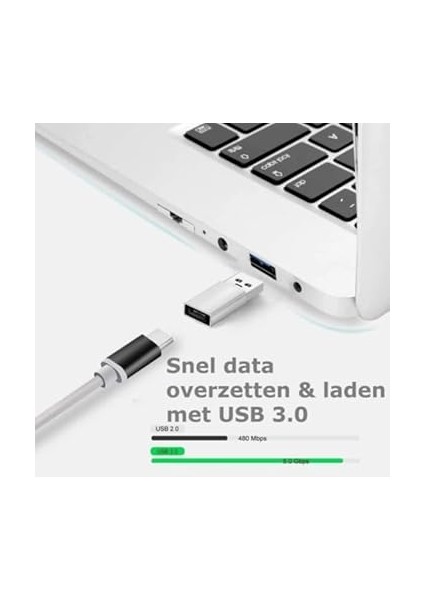Usb-C To USB 3.0 Adaptör | Type-C Dişi - USB 3.0 Erkek Dönüştürücü | Yüksek Hızlı Data ve Şarj | Tak-Çalıştır | Telefon, Tablet, Laptop Uyumlu Gümüş fırsatları