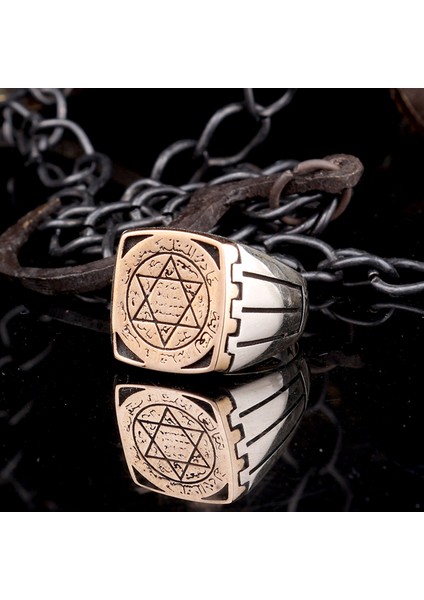 925 Ayar Gümüş Hz Süleyman Mührü Model Yüzük fiyatları