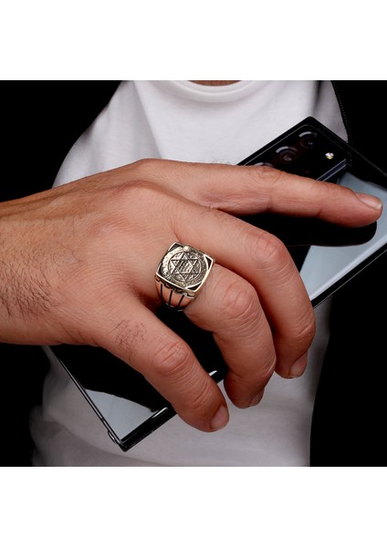 925 Ayar Gümüş Hz Süleyman Mührü Model Yüzük modelleri