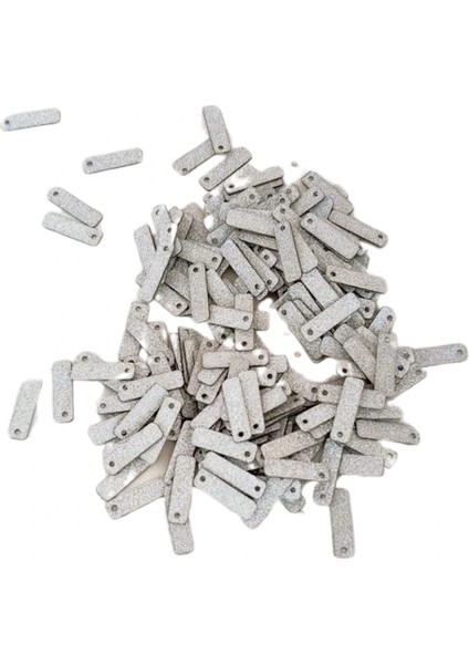 Mat Beyaz 15 x 5 mm Dantel Oya Yazma Halhal Abiye Lazer Kesim Pul 600 adet / 24 gram modelleri