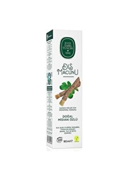 Diş Macunu Doğal Misvak Özlü Hassas Dişler İçin 90 ml Koruyucu Etki indirimleri