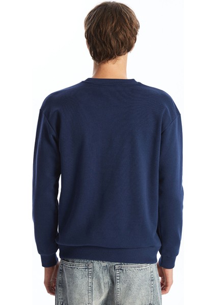 Yeni Sezon Bisiklet Yaka Uzun Kollu Erkek Kalın Sweatshirt fırsatları