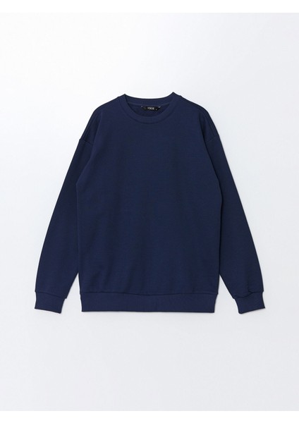 Yeni Sezon Bisiklet Yaka Uzun Kollu Erkek Kalın Sweatshirt indirimleri