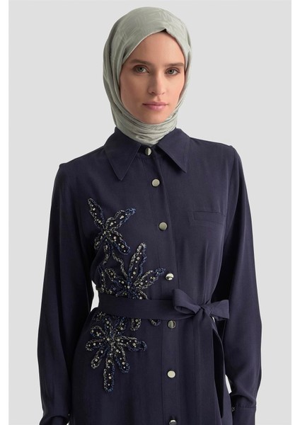 Taş Işlemeli Takım 25KD2104 Lacivert modelleri