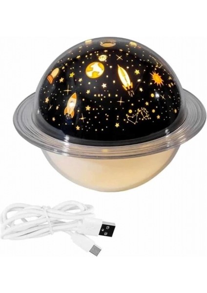 Aromaterapi Hava Nemlendirici Gece Lambası Uzay Model Satürn Oda Kokusu modelleri