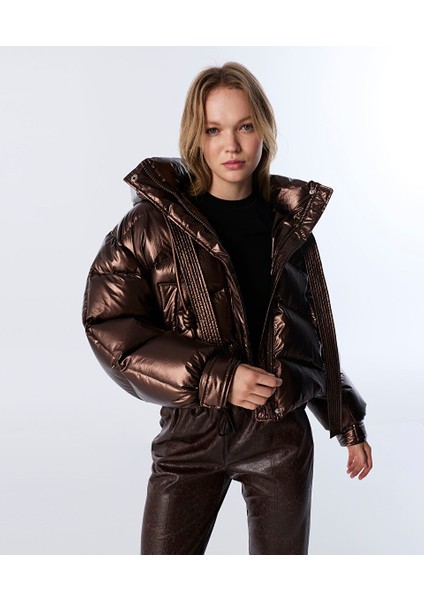 PARLAK DOKULU PUFFER MONT TW6250012227074