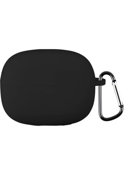 Buds 6 Pro Için Kulaklık Kılıfı Kalın Yapılı 360° Koruma Sağlayan Toz Koruma Tıpalı Darbelere Karşı Dirençli Taşıma Askılı Silikon (Siyah)