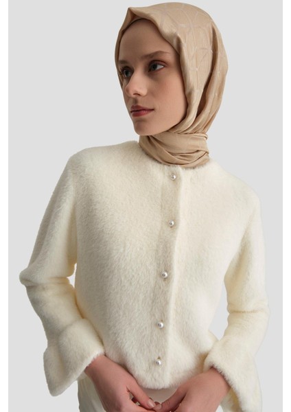 Balon Kollu Hırka 25K5603 Ekru modelleri