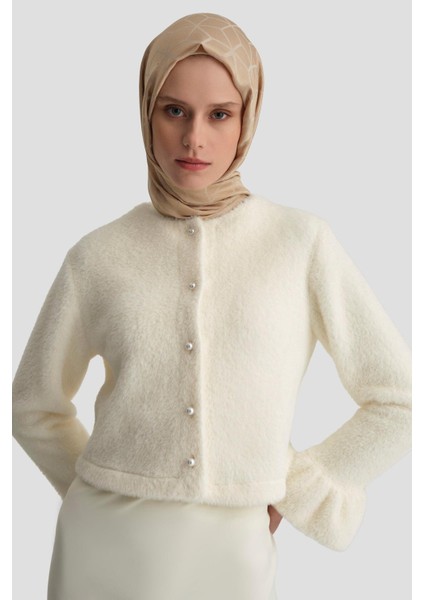 Balon Kollu Hırka 25K5603 Ekru fırsatları