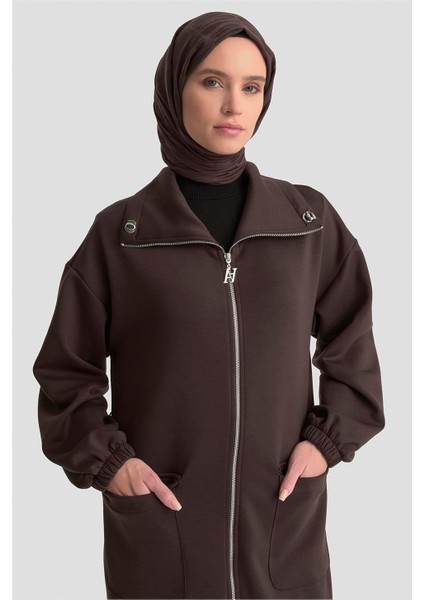 Yüksek Yaka Örme Giyçık 25KD1503 Kahverengi fiyatları