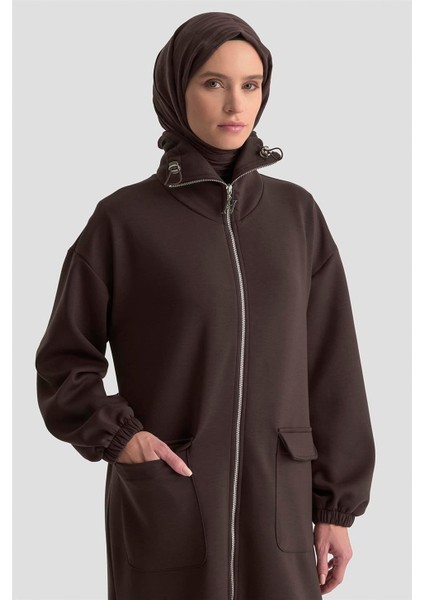 Yüksek Yaka Örme Giyçık 25KD1503 Kahverengi fırsatları