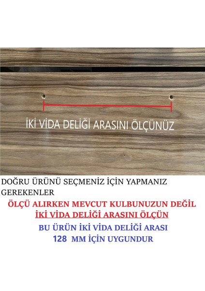 128 mm Polimer Dolap Kulpu 50 Adet Vidalı - 4X100 Tornavida Hediyeli modelleri