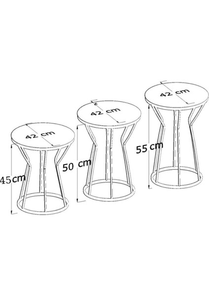 Kum Saati Zigon Sehpa Gold Kaplama Siyah Ayna modelleri