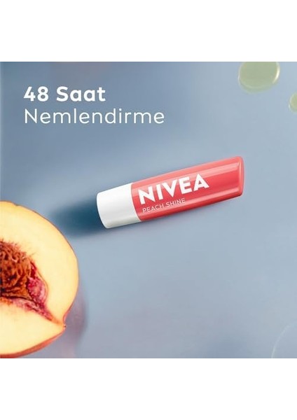 Nıvea Şeftali Dudak Bakım Kremi 4,8 Gr, 24 Saat Nemlendirici, Doğal Yağlar, Gün Boyu Dudak Bakımı, Şeftali Kokusu, Hafif Şeftali Rengi fiyatları