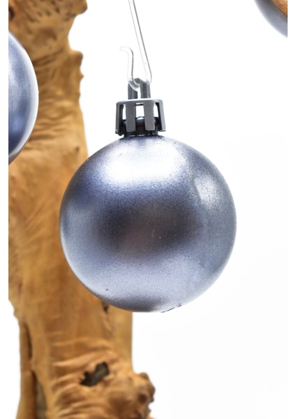 6 Lı 4 cm Yılbaşı Ağacı Süsü Cici Top Füme modelleri