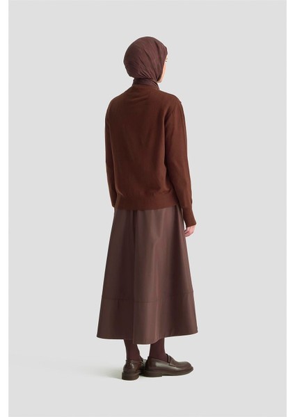 Düğme Detaylı Basic Hırka 25KD7012 Kahverengi fırsatları