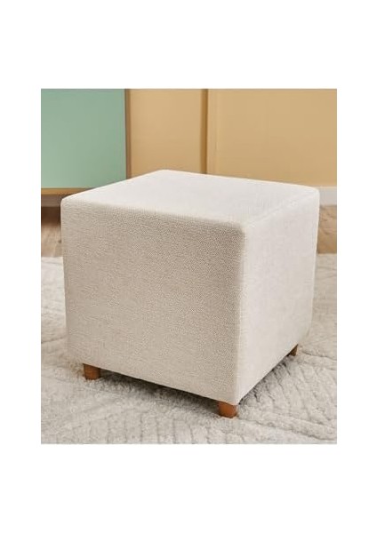 Ranma Ahşap Ayaklı Puf - Krem fiyatları