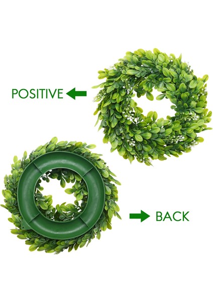 2 Paket Yapay Şimşir Çelengi Yapay Yeşil Yapraklar Çelengi Ön Kapı Asılı Çelenk Dekorasyonu 10 Inç (Yurt Dışından) fırsatları