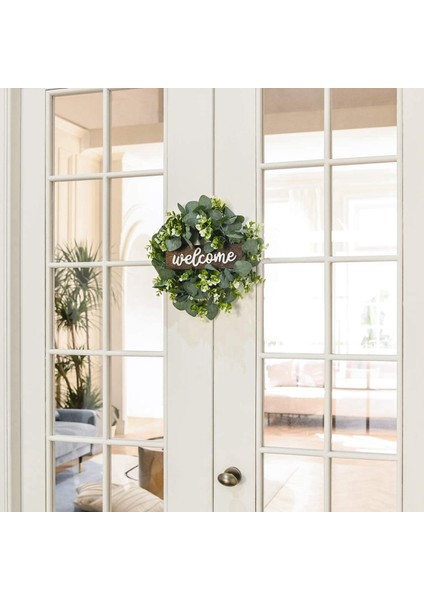 2x Garland Kapı Dekorasyonu ile Hoş Geldiniz Işareti Ahşap Asma Işareti Yapay Okaliptüs Çiftlik Evi Sundurma Dekorasyonu (Yurt Dışından) fiyatları