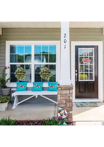 2x Garland Kapı Dekorasyonu ile Hoş Geldiniz Işareti Ahşap Asma Işareti Yapay Okaliptüs Çiftlik Evi Sundurma Dekorasyonu (Yurt Dışından) indirimleri