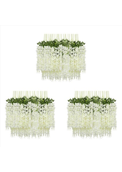 36 Paket (43 2 Ft) Yapay Wisteria Asma Wisteria Asılı Çelenk Ipek Uzun Asılı Çalı Çiçekleri Tel Parti Dekoru (Yurt Dışından)