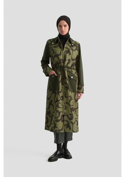 Desenli Mixli Örme Giyçık 25KD1601 Haki