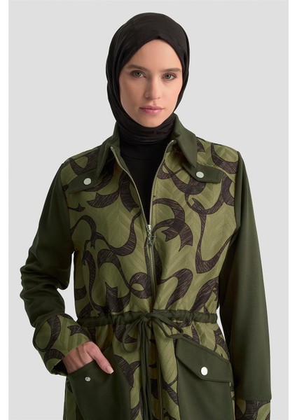 Desenli Mixli Örme Giyçık 25KD1601 Haki modelleri