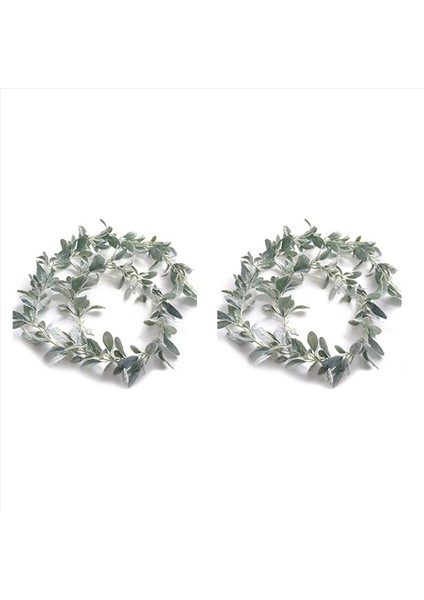 2x 6 7 Ft Kuzular Kulak Garland Yapay - Etli Garland - Sonbahar Okaliptüs Çelenk - Yaprak Manto Çelenk (Yurt Dışından)