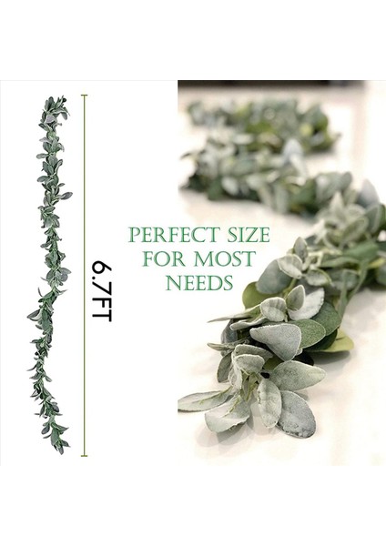 2x 6 7 Ft Kuzular Kulak Garland Yapay - Etli Garland - Sonbahar Okaliptüs Çelenk - Yaprak Manto Çelenk (Yurt Dışından) indirimleri